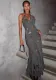 Autumn Women's Sexy Halter Straps Ripped Low Neck High Waist Slim Long Dress