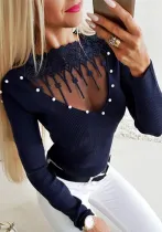 Women Sexy Lace Hollow Outknitting Top