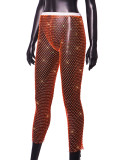 Women Sexy Rhinestone Fishnet Pants