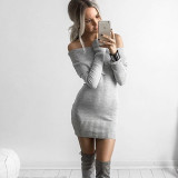 Off Shoulder Sexy Maternity Sweater Dress Women's Clothing