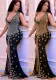 Women's Sexy V-Neck Tight Fitting Mesh Nightclub Party Beaded Dress