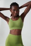 Plus Size Deep U Back Sports Bra Women's Shockproof One Cup Fitness Yoga Bra Vest