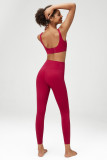 Plus Size Lycra Yoga Suit Women's Sports and Fitness Clothing Two-piece Pants Set