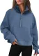 Autumn and Winter Women's Half-Zip Short Stand Collar Plush Solid Color Top