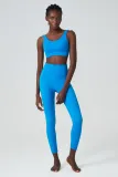 Autumn and winter breathing deep u back sports bra long pants yoga wear women's sports fitness wear two-piece set