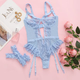 Passion Lace One-Piece Bodysuit Sexy Lingerie Sexy Lace Sexy Set Garter Belt