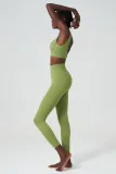 Autumn and winter breathing deep u back sports bra long pants yoga wear women's sports fitness wear two-piece set