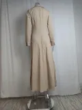 Fall Chic Career Strappy Solid Slim Waist Long Sleeve Irregular Shirt Dress