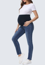 Women's Tight Fitting Maternity Denim Pants