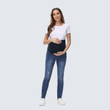 Women's Tight Fitting Maternity Denim Pants