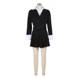 Women Blazer and pleated skirt two-piece set