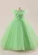 Girl high waist sleeveless evening gown princess dress