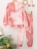 Girl Letter Printed Long Sleeve Top+Solid Pants Two-piece Set