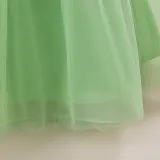 Girl high waist sleeveless evening gown princess dress