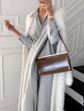 Autumn and winter long velvet loose coat for women