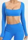 Square Neck Long-Sleeved Yoga T-Shirt Sports Top For Women