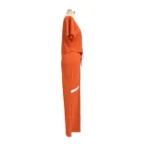 Solid Color Casual Short Sleeve T-Shirt Sports Straight Pants Summer Two-piece pants Set