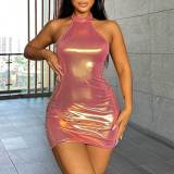Sexy Tight Fitting Nightclub Halter Neck Straps Bodycon Dress