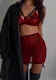 leopard printcomfortable mesh push-up Bra Thong skirt sexy underwear Three-Piece lingerie