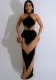 Sexy Slim Halter Neck Bodycon Mesh Dress Club Wear