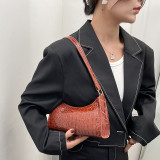 Handheld mini women's bag winter fashion shoulder bag Trendy gradient underarm baguette bag