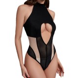 Sexy and tempting See-Through one-piece sexy lingerie mesh See-Through breast-exposing pajamas for women