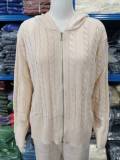 Autumn solid color hooded zipper top Casual home loungwear set