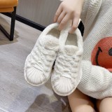 Furry shoes for women Outdoor Wear velvet shoes autumn and winter thick sole women's shoes