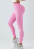 Women Seamless Knitting High Waisted Ribbed Sports Fitness Yoga Pants