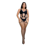 Plus Size Tight Fitting Fishnet Hollow Sexy Lingerie Female Temptation bodystockings