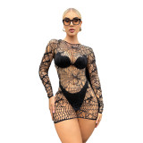 sexy fishnet Bodycon dress sexy nightclub lingerie for women
