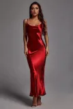 Women's Straps Open Back Sexy Slim Fashion Long Dress