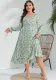 Plus Size Women Ruffle Sleeve Dress
