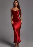 Women's Straps Open Back Sexy Slim Fashion Long Dress