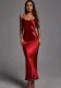 Women's Straps Open Back Sexy Slim Fashion Long Dress