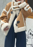 Spring and autumn fur Fleece short lamb wool coat for women in autumn and winter