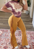 Women Casual Sexy Slim Tassel Butt Lift Bell Bottom Pants
