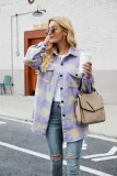 Autumn And Winter Single-Breasted Turndown Collar Long-Sleeved Plaid Cardigan Shirt For Women