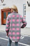 Autumn And Winter Single-Breasted Turndown Collar Long-Sleeved Plaid Cardigan Shirt For Women