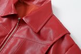 Autumn Women's Retro Stand Collar Leather Jacket