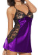 Erotic Lingerie Sexy Hollow Lace Straps Nightgown