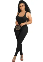 Women Sexy Sleeveless Stretch Jumpsuit