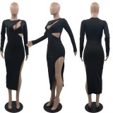Women Sexy Cut Out Slit Dress