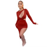 Women Sexy Cut Out Slit Dress