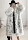 Women's Long Turndown Collar Fox Fur Jacket