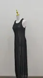 Erotic Night Lingerie Sexy Women's Sleeveless Slit Long Dress