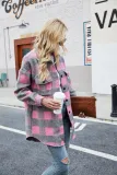 Autumn And Winter Single-Breasted Turndown Collar Long-Sleeved Plaid Cardigan Shirt For Women
