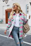 Autumn And Winter Single-Breasted Turndown Collar Long-Sleeved Plaid Cardigan Shirt For Women