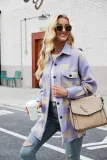 Autumn And Winter Single-Breasted Turndown Collar Long-Sleeved Plaid Cardigan Shirt For Women