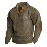 Corduroy Pullover Men's Casual Long Sleeve T-Shirt